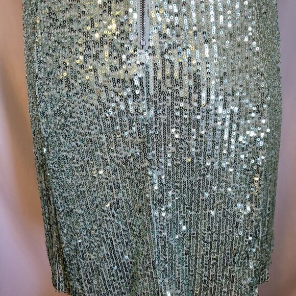 Free People Sparkle Dress Size 12 Mint Green Strapless Mini Ruffle Top NWOT - Picture 8 of 9